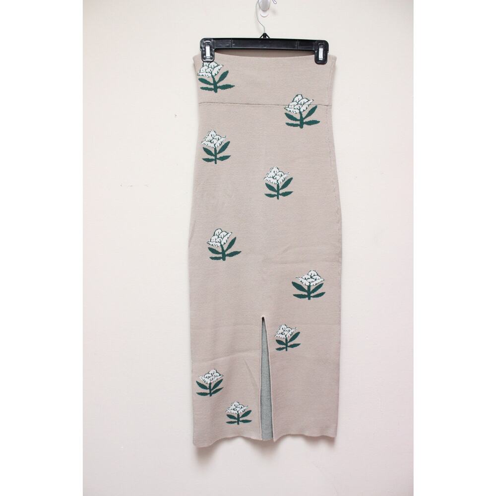 Rhode Jude/Ettie Floral Knit Crop Midi Skirt 2 PC Set Size Small - Picture 7 of 9